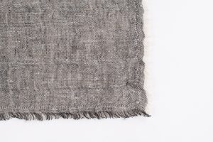 Amity home kent linen table runner in asphalt   textured weave