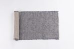 Amity home kent linen table runner in indigo   frayed edges