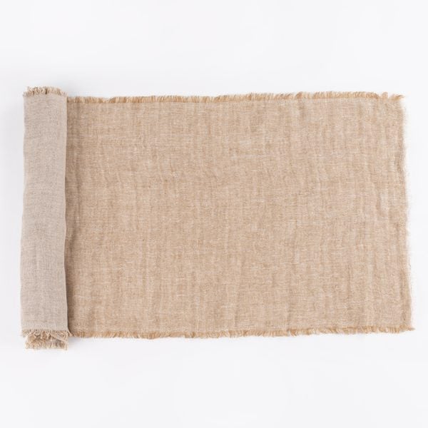 Kent Linen Table Runner, Ochre