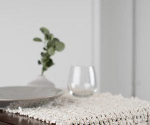 Amity home trawick linen table runner in natural   open weave texture