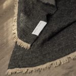 Amity home gavin super throw in charcoal   fringed edge