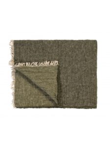 Amity home gavin super throw in earth green   fringed edges