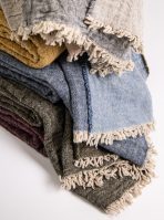 Amity home gavin super throw in storm blue   fringed edges