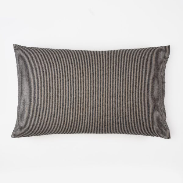 Amity home salma sham in striped greybeige   vertical stripe pattern