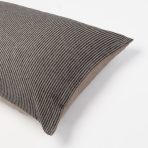 Amity home salma duvet cover in charcoal and taupe stripes   soft woven texture