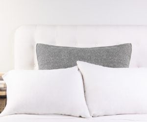 Amity home hancock sham in grey dutch euro   textured knit design