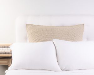 Amity home hancock sham in natural   textured bobble knit