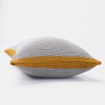 Amity home barragan linen pillow in greygolden rod   knitted stripe design