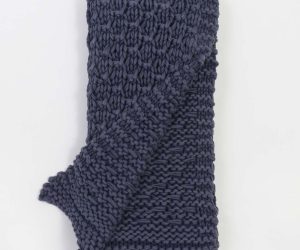 Amity home headly indigo throw in indigo   chunky textured knit