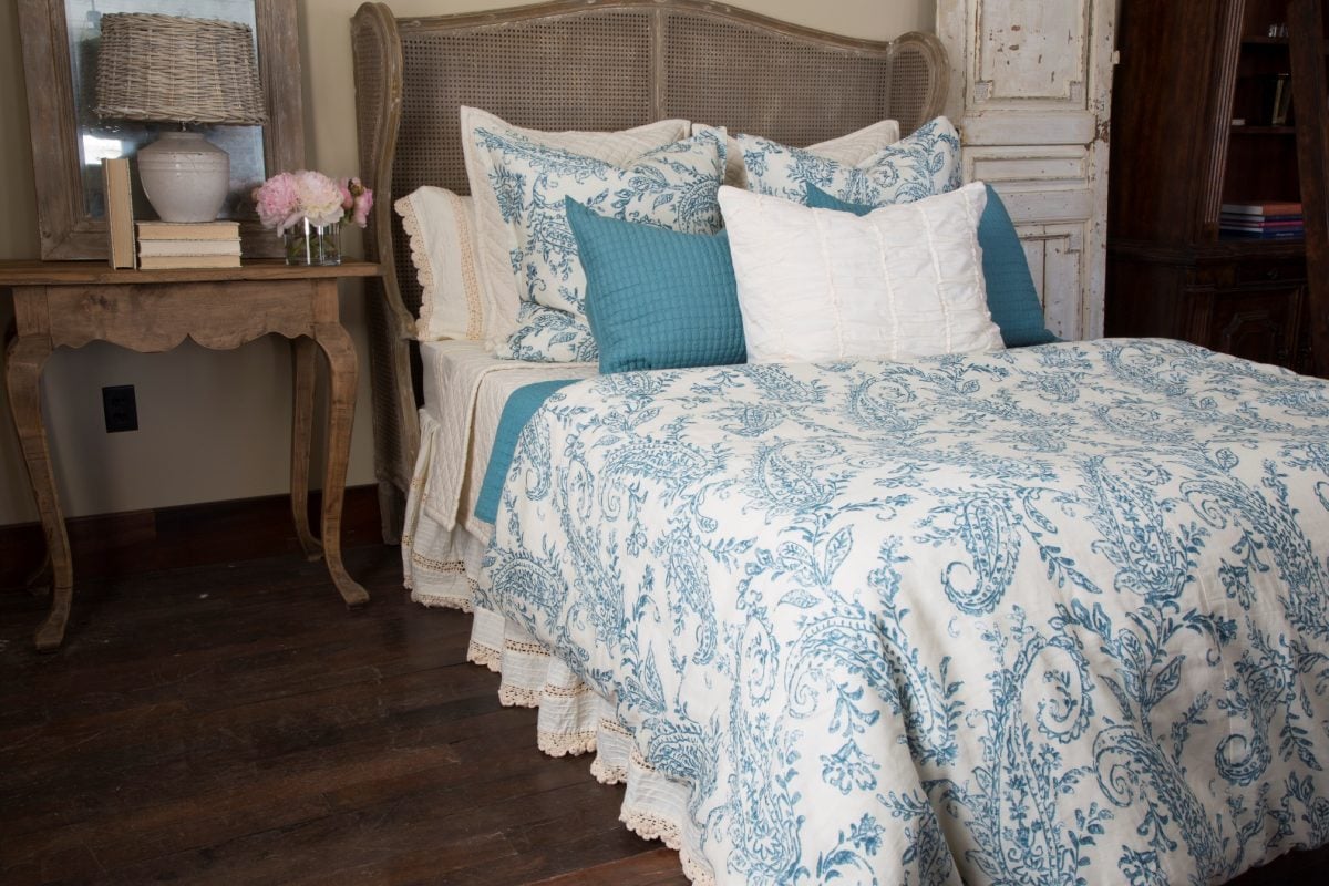 KIERA DUVET COVER, TURQUOISE,