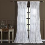 Amity home asher cotton curtain in white   pin tuck textured design