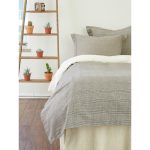 Amity home conrad duvet cover in grey plaid   classic pattern