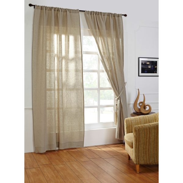 DAMARA LINEN CURTAIN, NATURAL, 108″ (Custom)