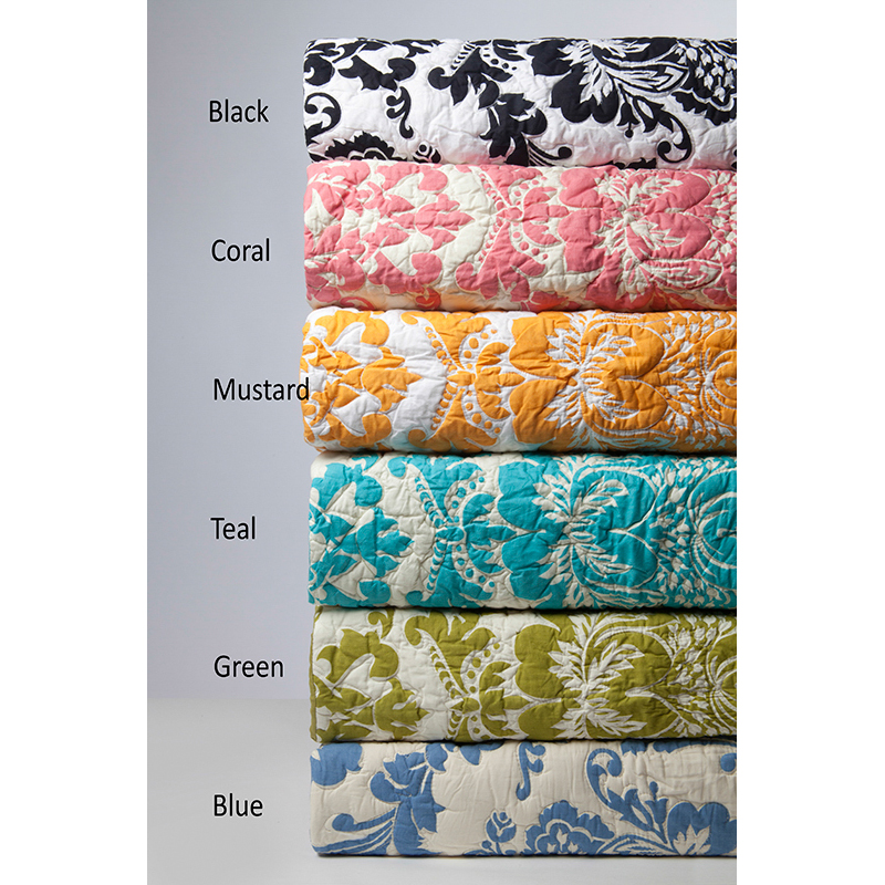 Damask Quilt Green Amity Home