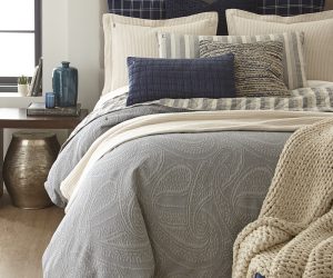 Amity home dante matelasse dutch euro in sandshell   paisley pattern