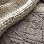 Amity home ennis duvet cover in taupe   raised geometric pattern