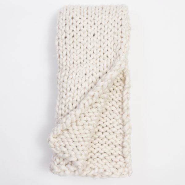 Hannah Chunky Knit, Ivory, Throw