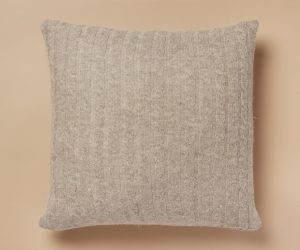 Amity home kyle honey pillow in honey beige   cable knit texture