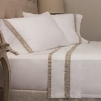 PETITE RUFFLE SHEET SET, LINEN RUFFLE, NATURAL (Retiring Soon***)