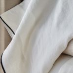 TYNE LINEN WHITE-CHARCOAL EMB SHEET SET