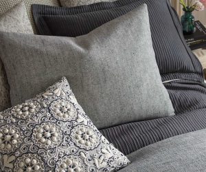 Amity home vincent duvet cover in heather grey   subtle woven texture